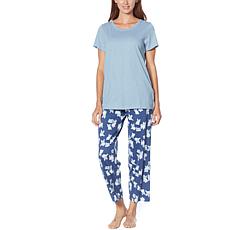 HUE Short Sleeve Tee & Modern Classic Skimmer PJ Set