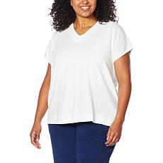 HUE Sundown Terry Knit Relaxed V-Neck PJ Tee