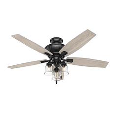 Hunter 52" Charlotte Matte Black LED Light & Pull Chain Ceiling Fan