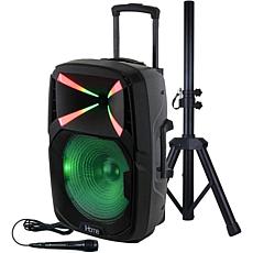 iHOME iHPA-1500-LT-PK Bluetooth Portable 15" LED Party Speaker Pack