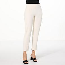 IMAN Global Chic Crepe Knit Slim Leg Ankle Pant