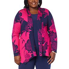 IMAN Global Chic Long Sleeve Angled Hem Topper