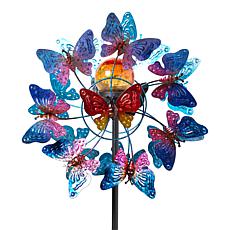 Improvements 52" Metal Butterfly Solar Wind Spinner