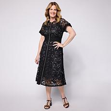 In Earnest by Byron Lars Zip Front Lace Dress