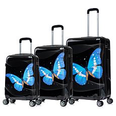 InUSA Prints 3-Piece Lightweight Hardside Luggage Set