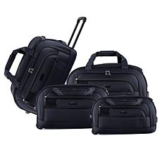 IZOD Gavin 4pc Lightweight Rolling Duffel Bag w/Telescopic Handle