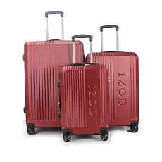 IZOD Zane 3-Piece Expandable Hardside Luggage Set with Spinner Wheels
