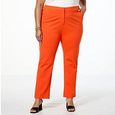 Jaclyn Smith Ponte Slim Ankle Trouser