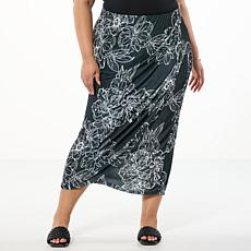Jaclyn Smith Pull-On Side Pleated Wrap Skirt