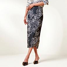 Jaclyn Smith Pull-On Side Pleated Wrap Skirt