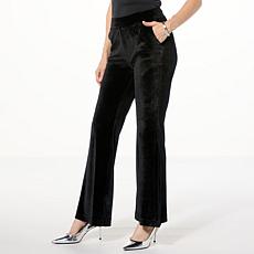 Jaclyn Smith Velour Wide-Leg Pant