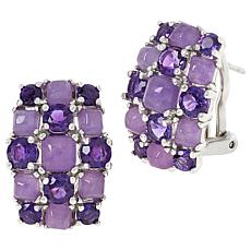 Jade of Yesteryear Jade and Gemstone Omega-Back Earrings