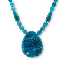 Jay King 18" Blue Apatite Mixed Shape Beaded Drop Necklace