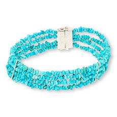 Jay King 4-Strand 7-1/4" Chilean Turquoise Bracelet w/Magnetic Clasp