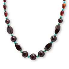 Jay King Amber and Azure Peaks Turquoise Necklace