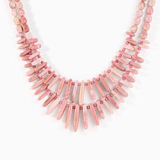 Jay King Australian Pink Opal & Baroque Rose Rhodonite Beaded Necklace