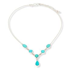 Jay King Baja Turquoise Multi-Stone Sterling Silver Chain Necklace