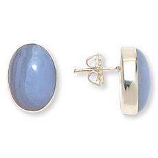 Jay King Blue Lace Agate Sterling Silver Earrings