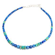Jay King Denim Lapis and Turquoise Bead Necklace