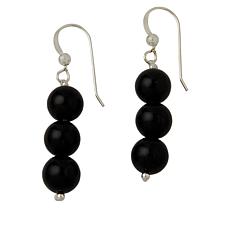 Jay King Fanjing Black Serpentine Bead Drop Earrings