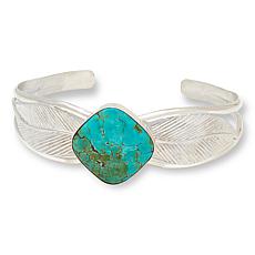 Jay King Gallery Collection Chilean Turquoise "Feather" Cuff Bracelet