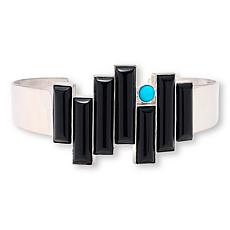 Jay King Gallery Collection Midnight Chalcedony and Turquoise Cuff