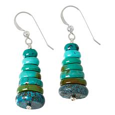 Jay King Hubei Turquoise Graduated Beaded Drop Earrings