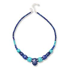 Jay King Lapis and Azure Peaks Turquoise 18" Necklace