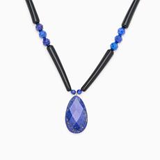 Jay King Lapis & Midnight Chalcedony SS Necklace