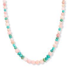 Jay King Peruvian Pink Opal and Turquoise Bead Necklace
