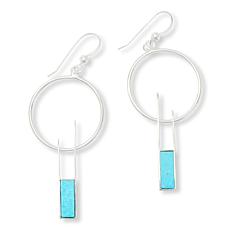 Jay King Peruvian Turquoise Sterling Silver Drop Earrings