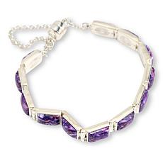 Jay King Purple Spiny Oyster Shell Line Bracelet with Magnetic Clasp
