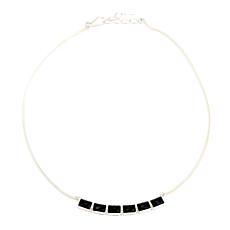 Jay King Sterling Silver Black Chalcedony Chain Necklace