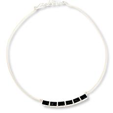 Jay King Sterling Silver Black Chalcedony Chain Necklace