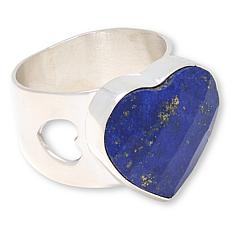 Jay King Sterling Silver Heart-Shaped Lapis Ring