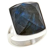 Jay King Sterling Silver Labradorite Cushion-Cut Ring