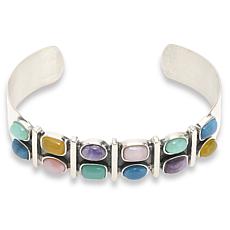 Jay King Sterling Silver Multicolor Multi-Opal Cuff Bracelet