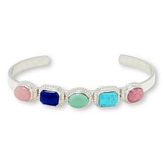 Jay King Sterling Silver Multicolor Multigemstone Cuff Bracelet