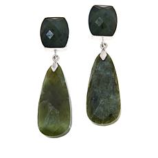 Jay King Sterling Silver Nephrite Jade Pear-Shaped Drop Earrings