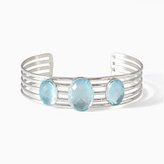 Jay King Sterling Silver Nigerian Blue Topaz Cuff Bracelet