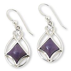 Jay King Sterling Silver Purple Opal Drop Earrings