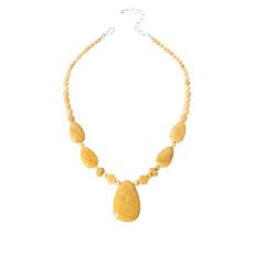 Jay King Sterling Silver Yellow Dolomite Necklace
