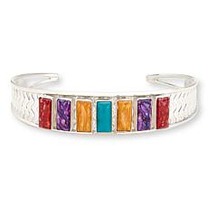 Jay King Turquoise and Composite Spiny Oyster Shell Cuff Bracelet