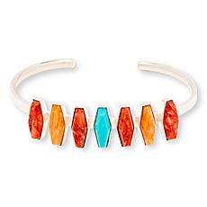 Jay King Turquoise and Spiny Oyster Shell Cuff Bracelet