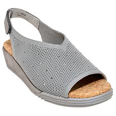 JBU Clarisse Peep-Toe Slingback Demi Wedge Sandal