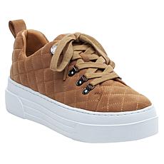 J/Slides NYC Aimee Quilted Leather Lace-Up Sneaker