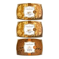 K Girls Kitchen 3-pk 12 oz. Baked Cinnamon Crumble & Pumpkin Bread AS