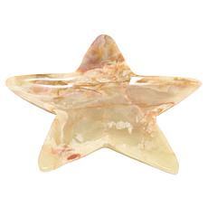 KALIFANO Carved Star-Shaped Green Onyx Dish