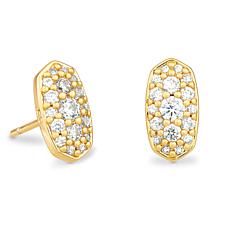Kendra Scott Grayson Cubic Zirconia Hexagon Pavé Stud Earrings