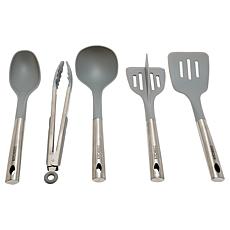 Kitchen HQ Set of 5 Stainless Nylon Cooking Utensils